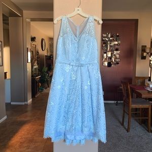 Prom/bridesmaid sky blue dress